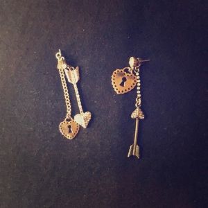 Discontinued valentines earrings by Betsey Johnson